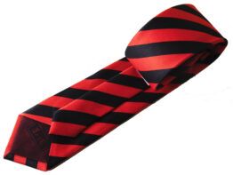 Corbata rayas negra y roja