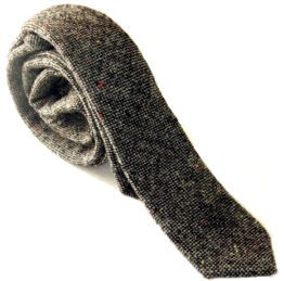 CORBATA GRIS DE LANA ESTRECHA
