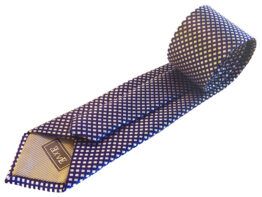 Corbata azul electrico en cuadrados